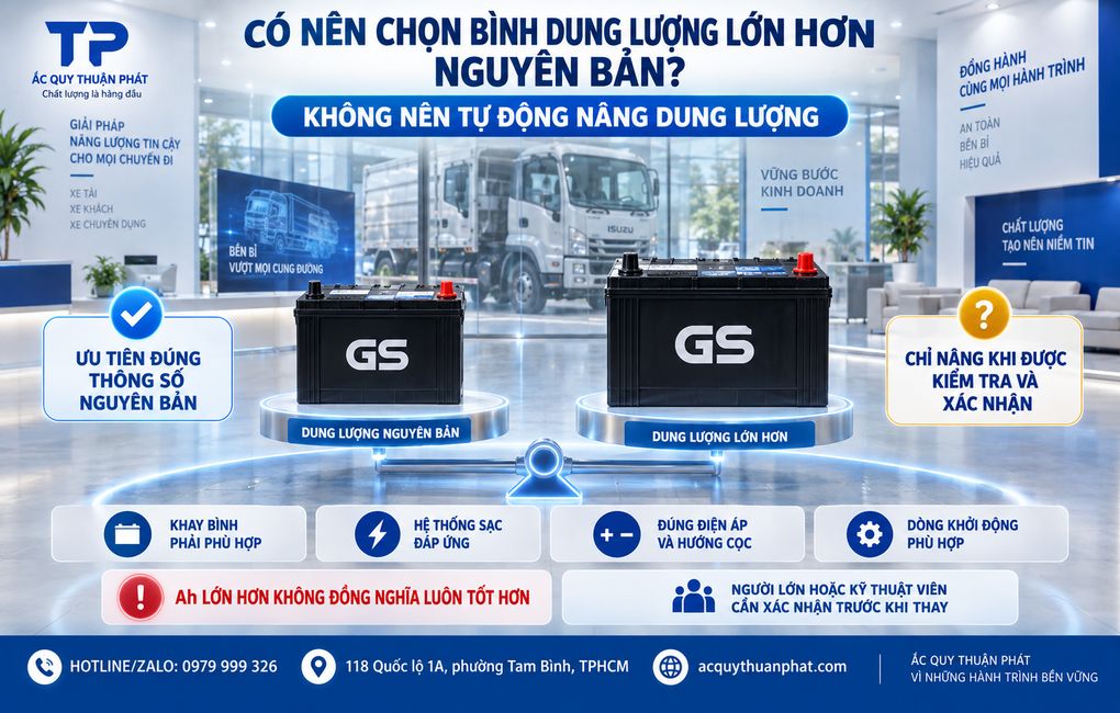 Có nên chọn bình dung lượng lớn hơn nguyên bản