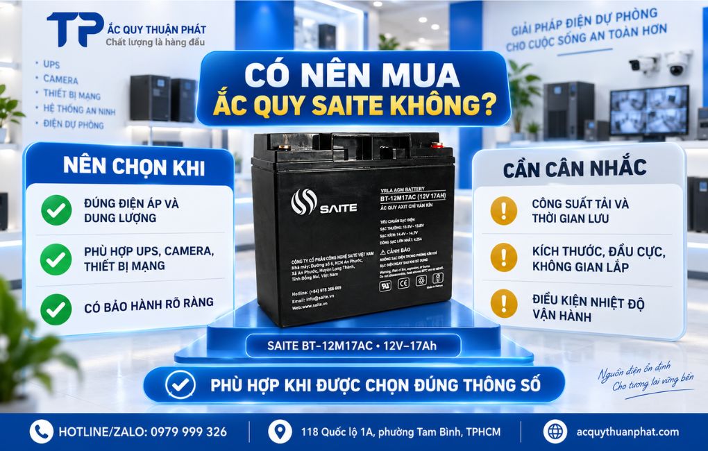 Có nên mua ắc quy Saite không