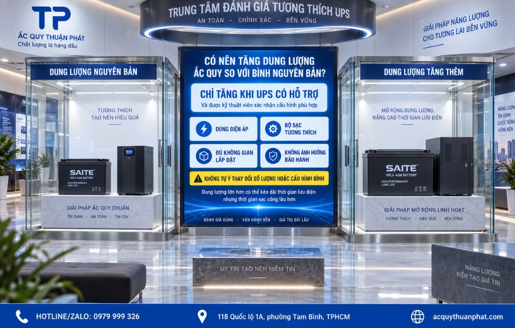 Có nên tăng dung lượng ắc quy so với AH cơ bản