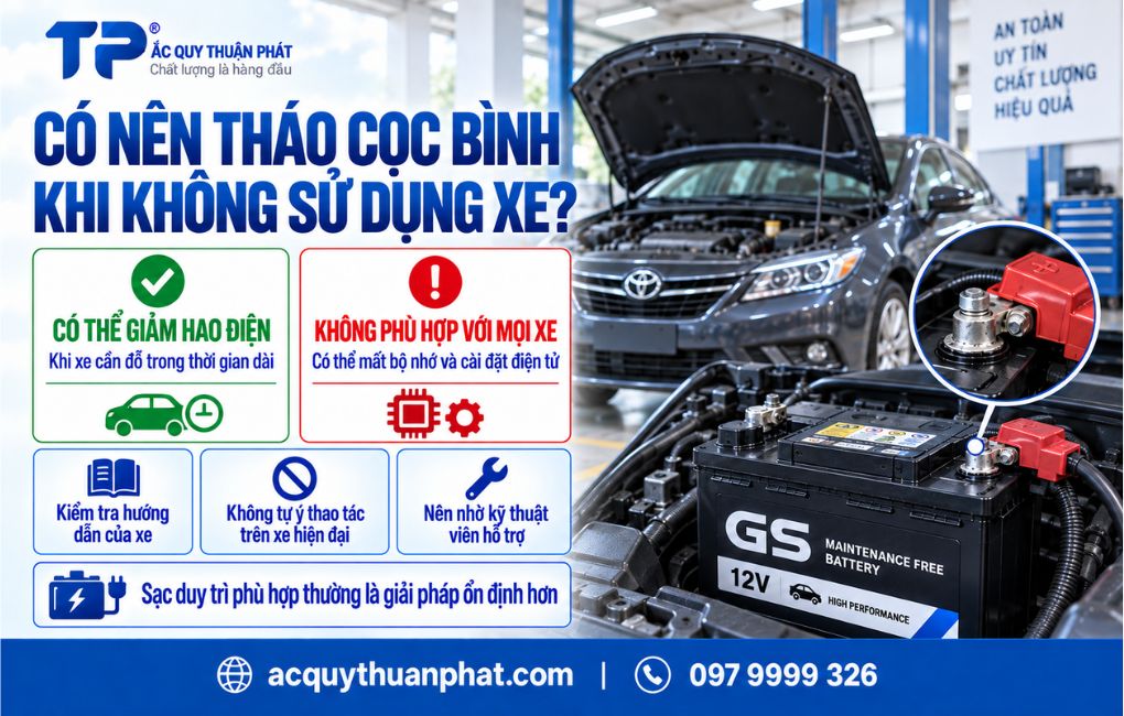 Có nên tháo cọc bình khi không sử dụng