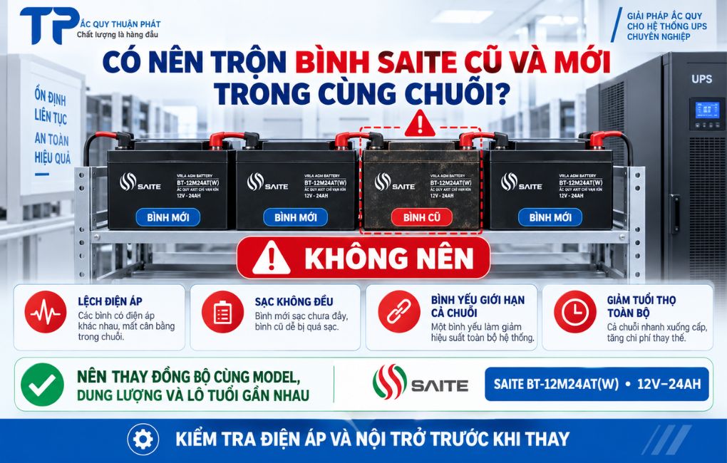 CÓ nên trộn bình saite cũ và mới trong cùng chuỗi