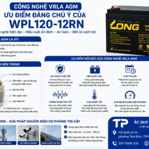 Công nghệ VRLA AGM của ắc quy Long WPL120-12RN