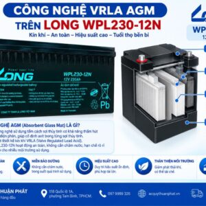 Công nghệ VRLA AGM trên Long WPL230-12N