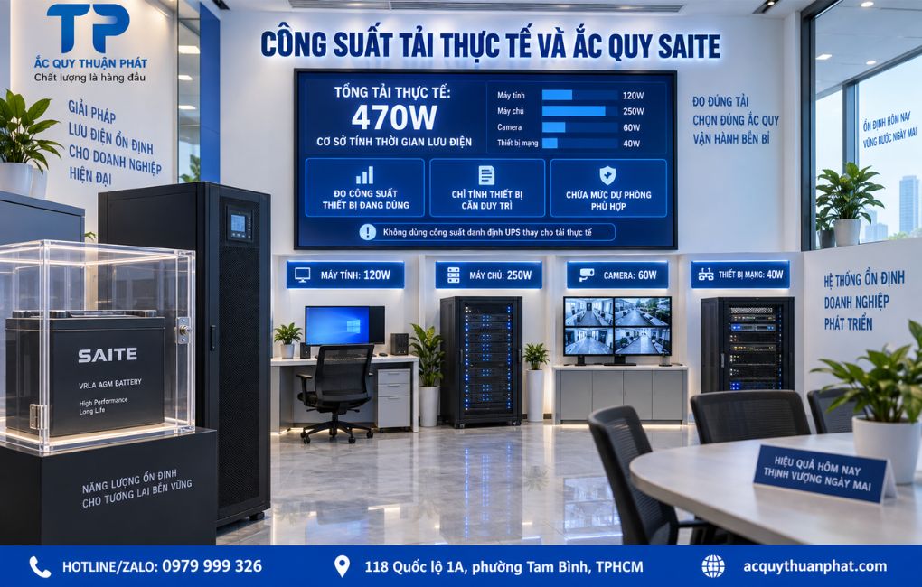 Công suất thực tế ắc quy Saite