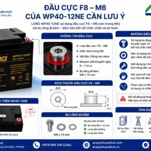 Đầu cực F8-M6 của WP40-12NE cần lưu ý