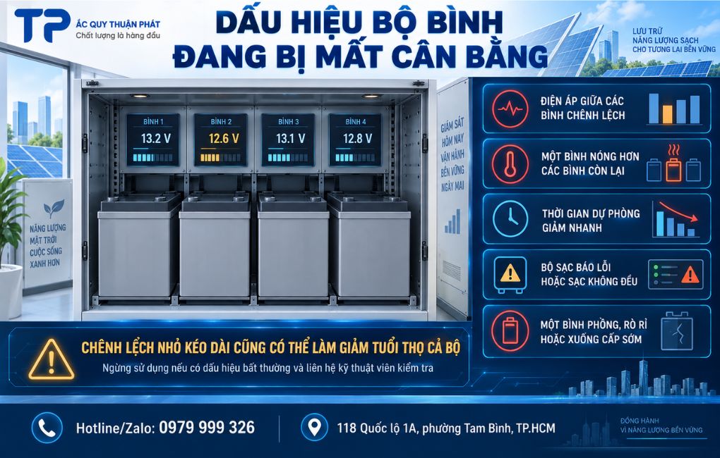 Dấu hiệu bộ bình đang bị mất cân bằng