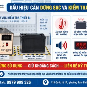Dấu hiệu cần dừng sạc và kiểm tra