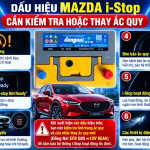 Dấu hiệu Mazda I-stop cần kiểm tra hoặc thay ắc quy