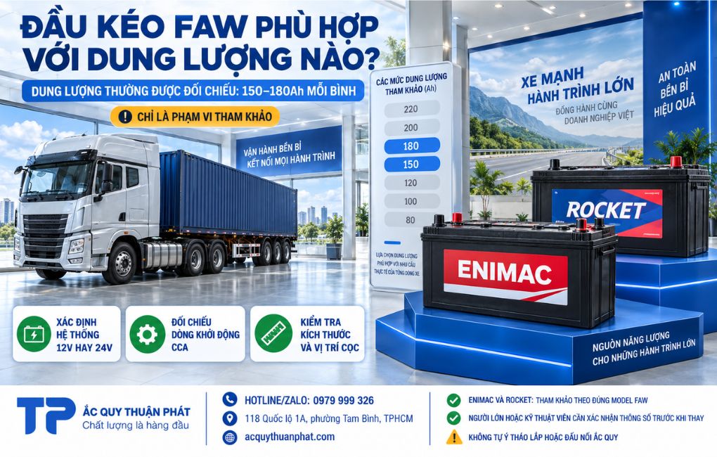 Đầu kéo FAW phù hợp với dung lượng nào