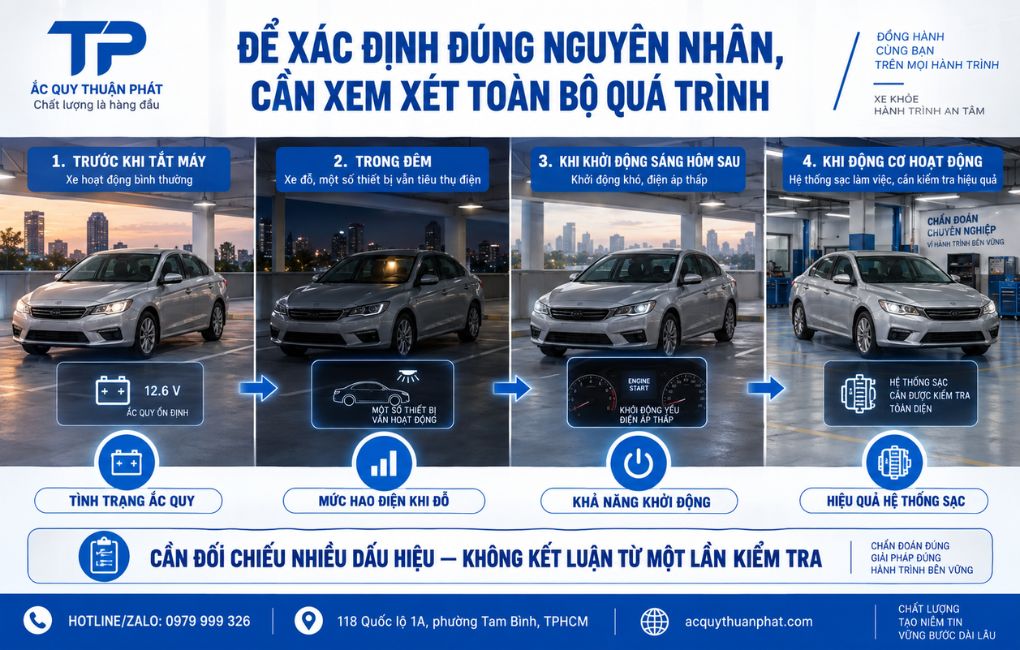 Để xác định đúng nguyên nhân cần xem xét toàn bộ quá trình