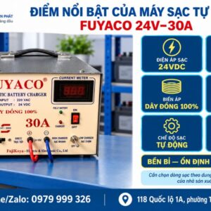 Điểm nổi bật của máy sạc tự động 24V - 30A
