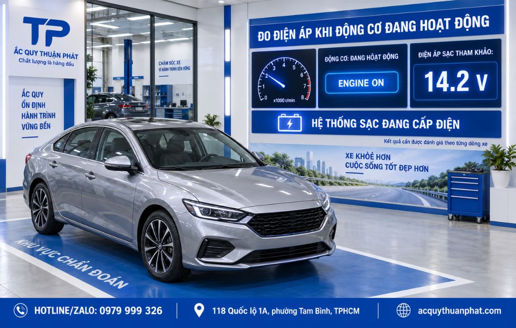 Đo điện áp khi động cơ đang hoạt động