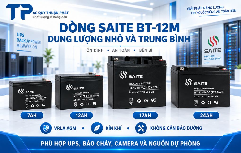 Dòng Saite BT12M dung lượng nhỏ và trung bình
