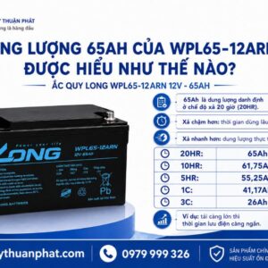 Dung lượng 65AH cả WPL65-12ARN được hiểu như thế nào