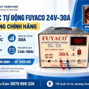 Máy sạc Fuyaco 24V - 30A dây đồng