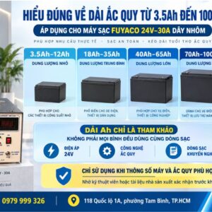 Hiểu đúng về dải ắc quy từ 3,5AH đến 100AH
