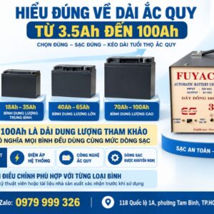 Hiểu đúng về dải ắc quy từ 3,5AH đến 100AH