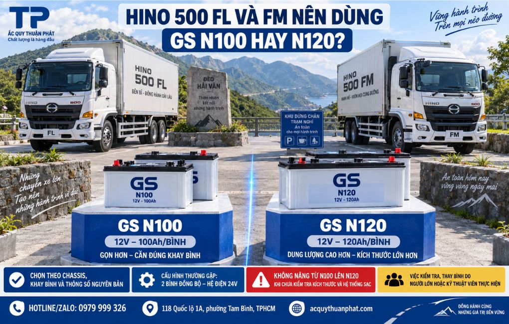 Hino 500 FL và FM nên dùng GS N100 hay N120