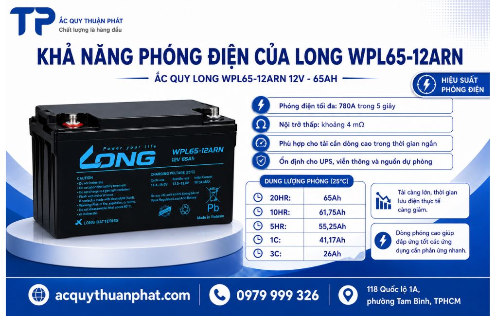 Khả năng phóng điện của Long WPL65-12ARN