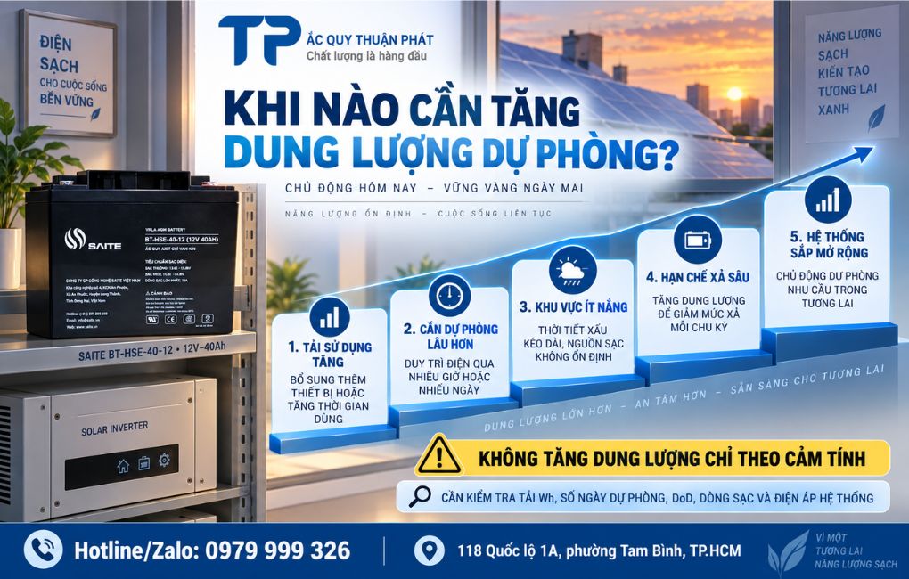Khi nào cần tăng dung lượng dự phòng