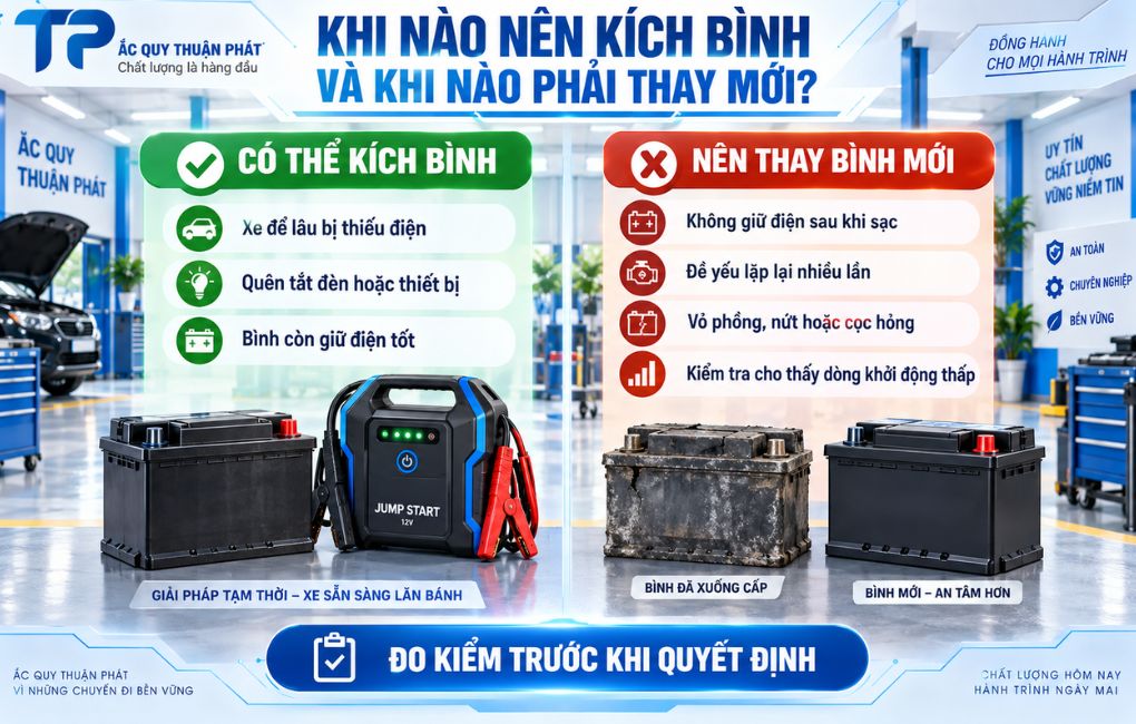 Khi nào nên kích bình và khi nào nên thay bình mới