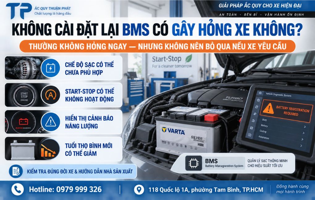 Không cài đặt lại BMS có gây hỏng xe