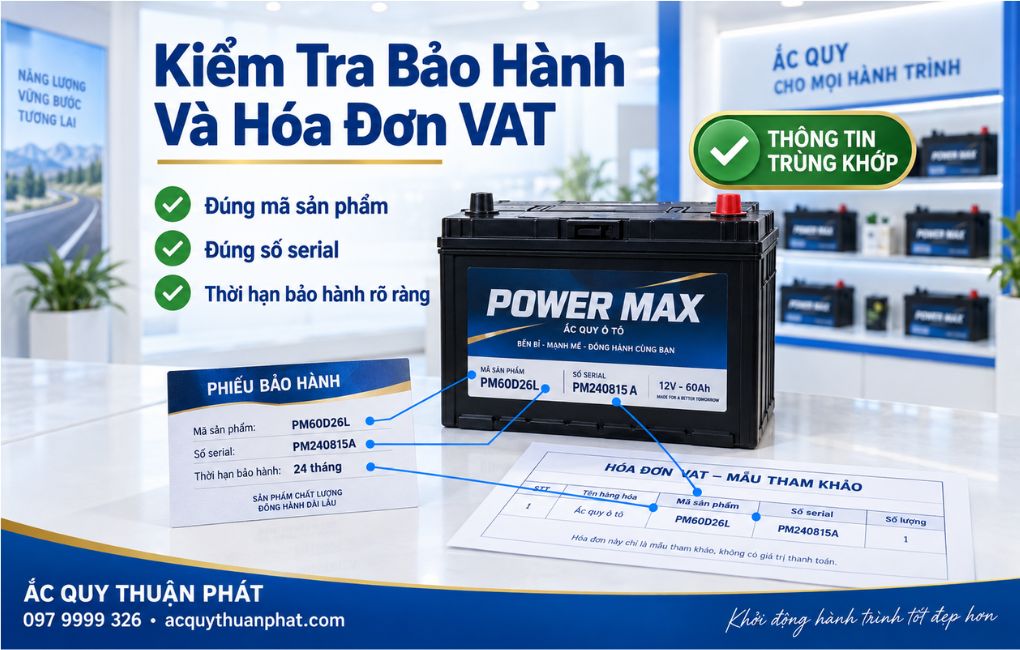 Kiểm tra bảo hành và hóa đơn VAT
