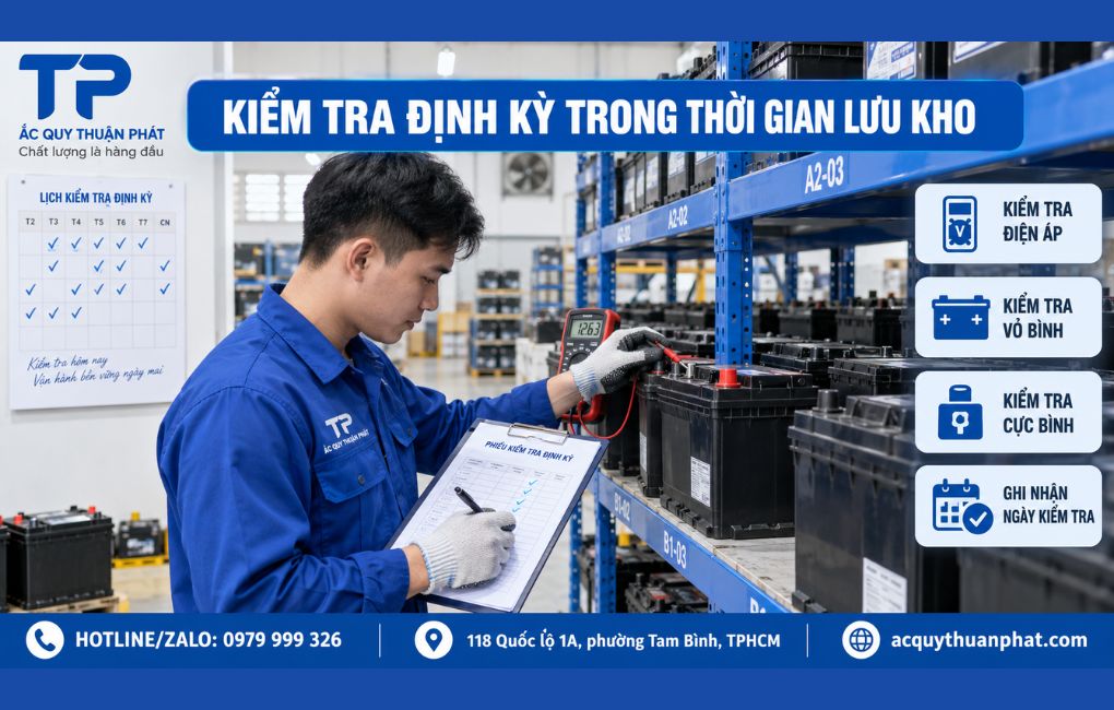 Kiểm tra định kỳ trong thời gian lưu kho