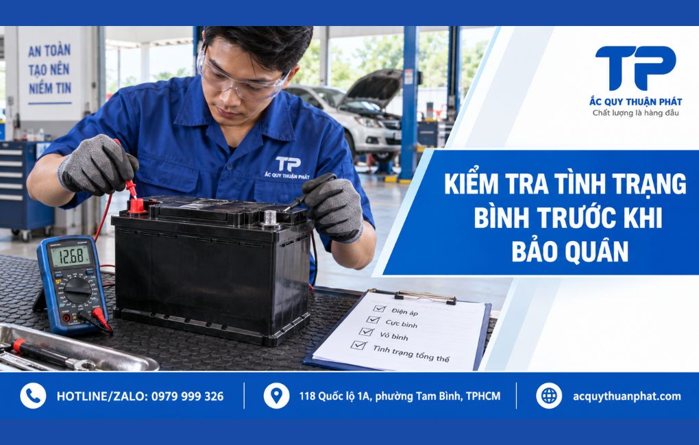Kiểm tra tình trạng bình trước khi bảo quản