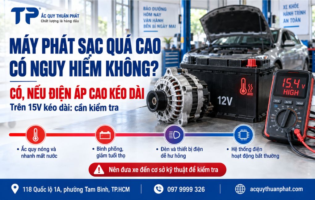 Máy phát sạc quá cao có nguy hiểm không