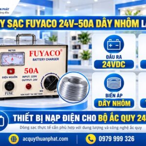 Máy sach Fuyaco 24V - 50A dây nhôm là gì