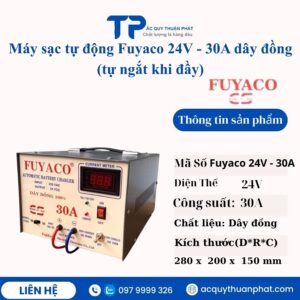 Máy sạc tự động 24V - 30A dây đồng tự động ngắt khi đầy