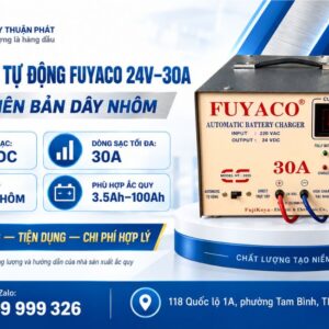 Máy sạc tự động Fuyaco 24V - 30A dây nhôm