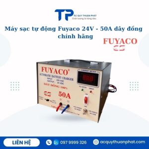 Máy sạc tự động Fuyaco 24V - 50A dây đồng chính hãng