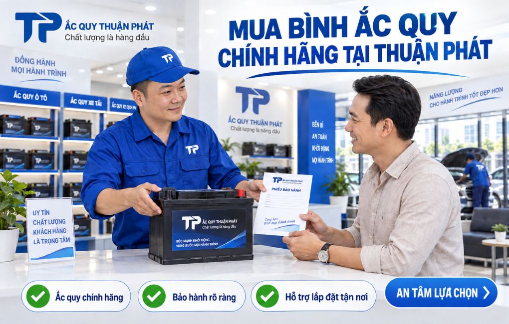 Mua bình ắc quy chính hãng tại Thuận Phát