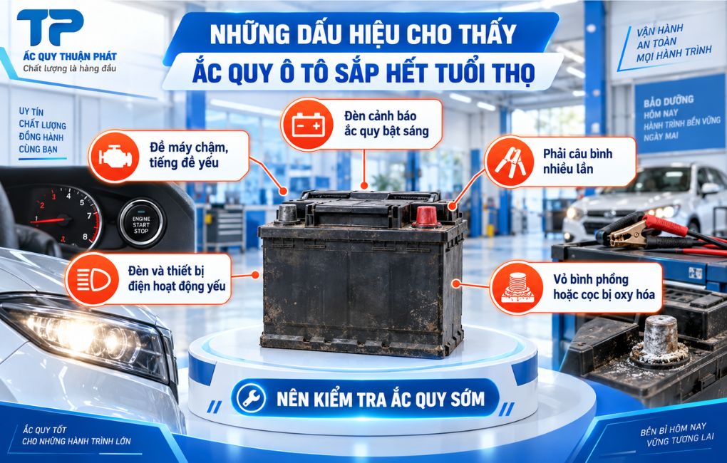 Những dấu hiệu cho thấy ắc quy ô tô sắp hết tuổi thọ