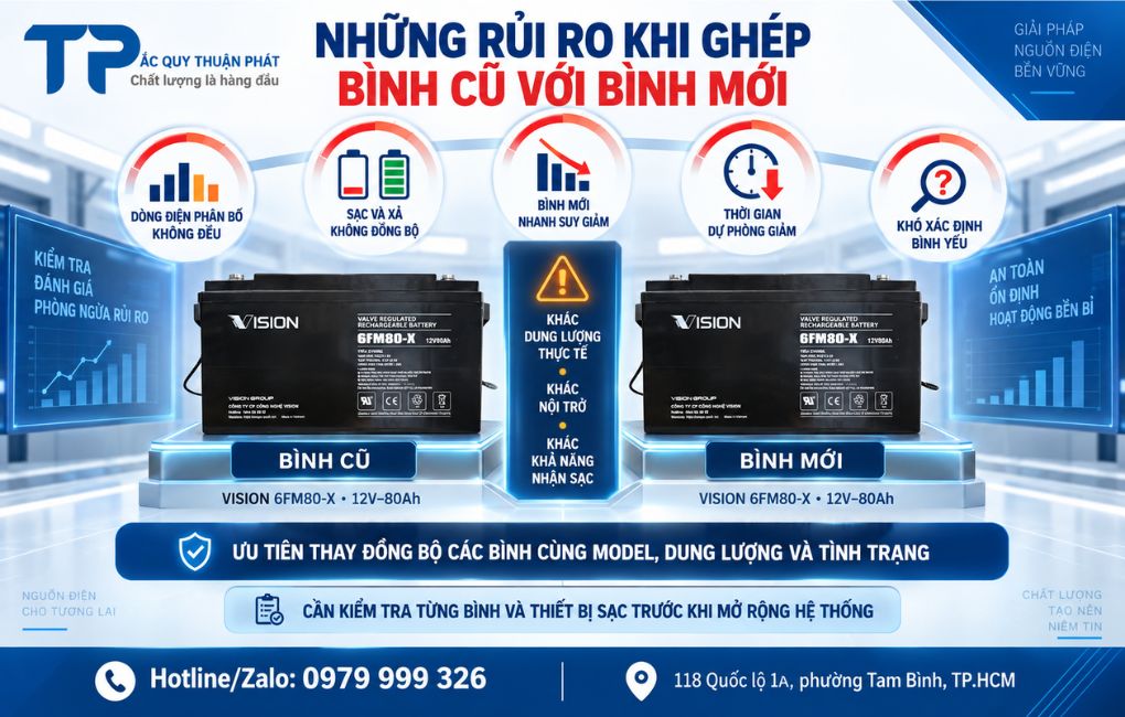 Những rủi ro khi ghép bình cũ với bình mới