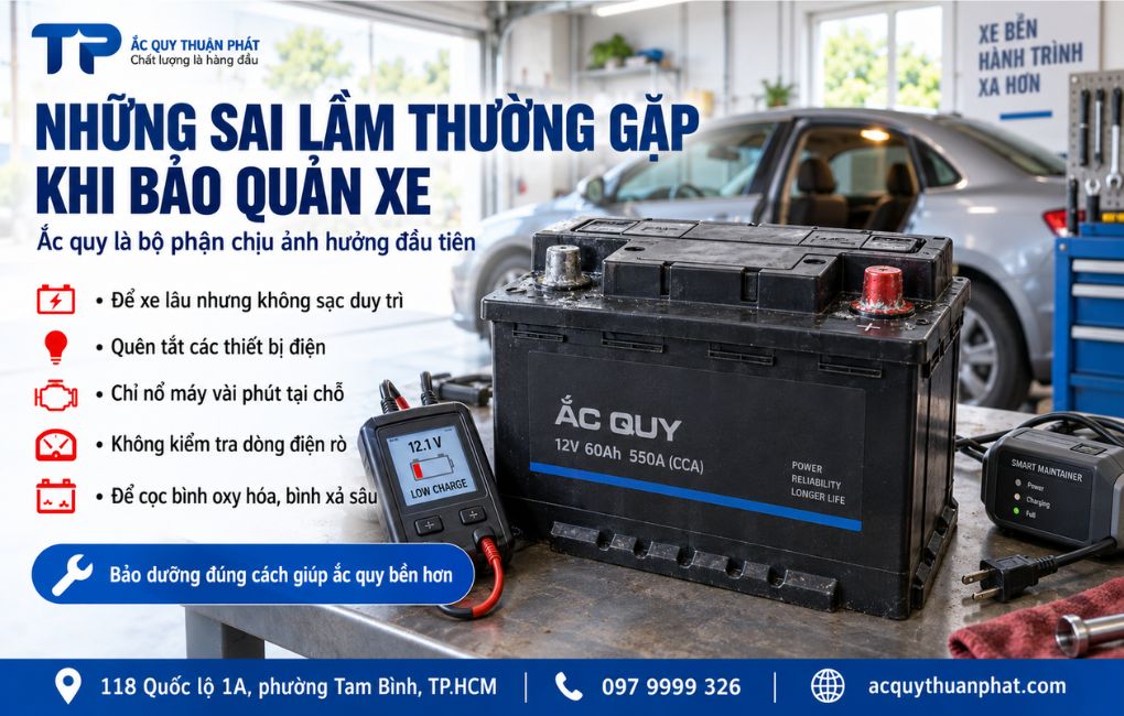 Những sai lầm thường gặp khi bảo quản xe