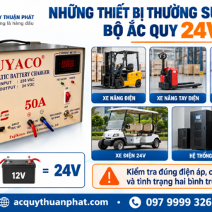 Những thiết bị thường sử dụng bộ ắc quy 24V