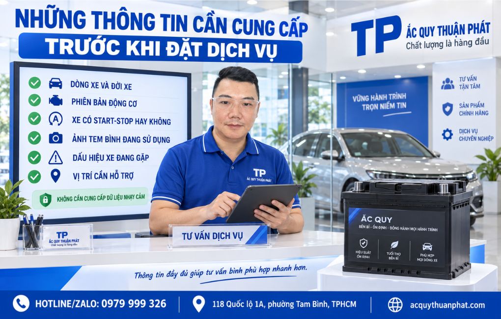Những thông tin cần cung cấp trước khi đặt dịch vụ