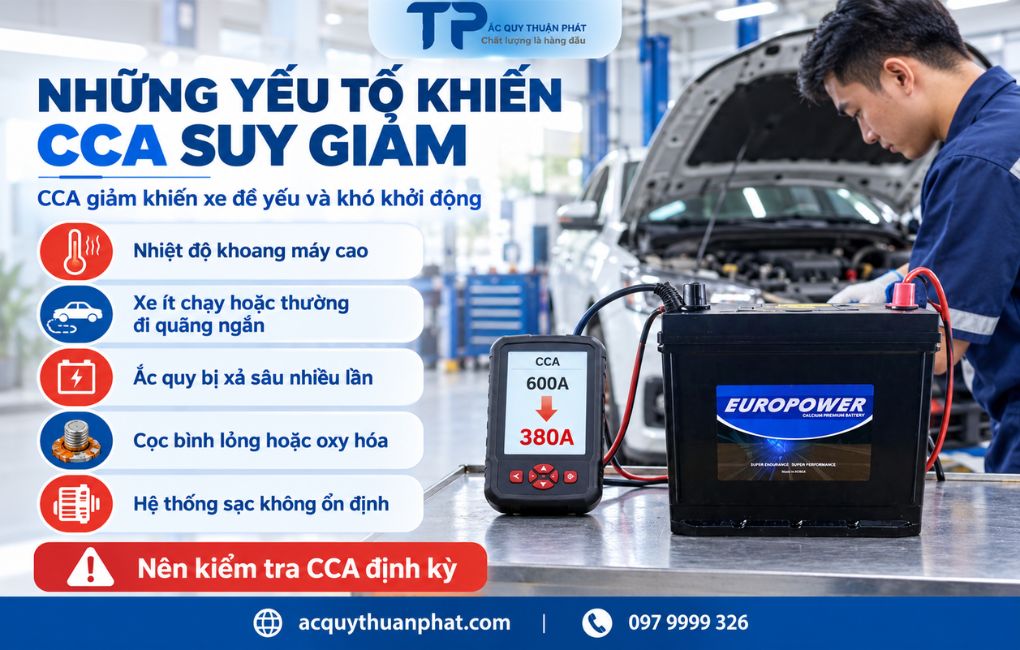 Những yếu tố suy khiến CCA suy giảm