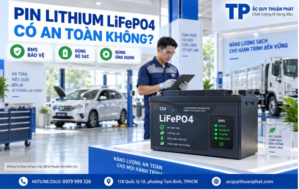 Pin Lithium LifeP04 có an toàn không