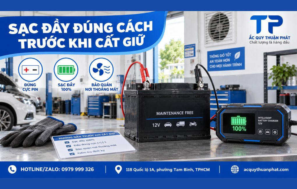 Sạc đầy đúng cách trước khi cất giữ