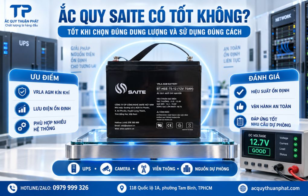 Sử dụng ắc quy Saite có tốt không