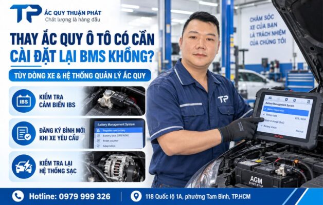 Thay ắc quy ô tô cần cài đặt lại BMS không