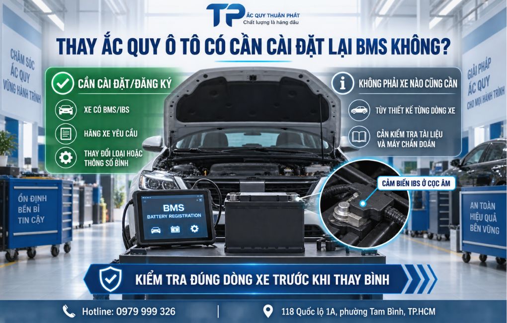 Thay ắc quy ô tô có cần cài đặt lại không