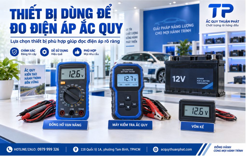 Thiết bị dùng để đo điện áp ắc quy