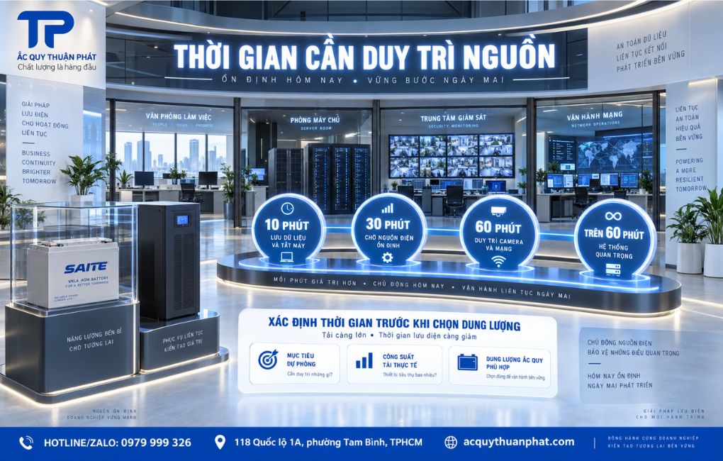 Thời gian cần duy trì nguồn