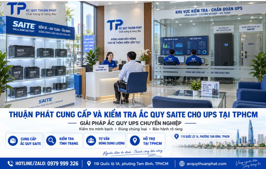 Thuận Phát cung cấp và kiểm tra ắc quy Saite cho UPS
