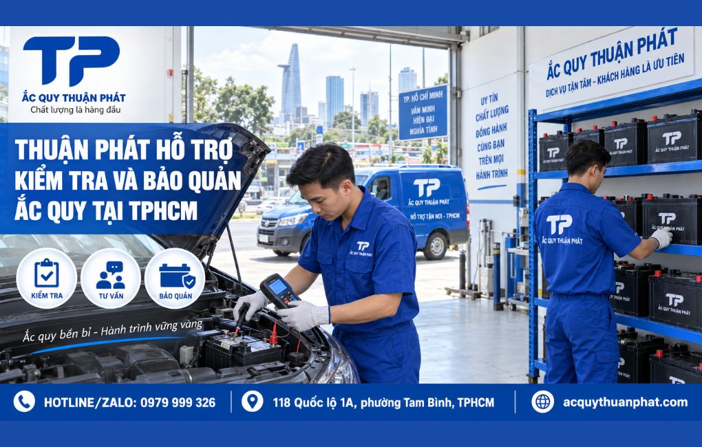 Thuận Phát hỗ trợ kiểm tra và bảo quản ắc quy tại TPHCM